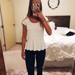 Peplum Top with bow on back